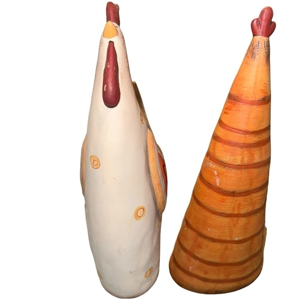 2 pottery hen chickens Americana - Picture 4 of 4